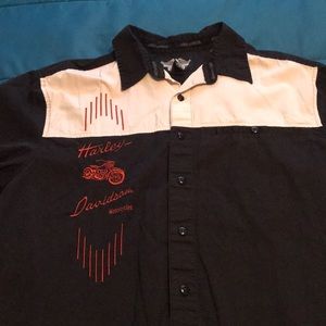 Harley Davidson short sleeve button down shirt